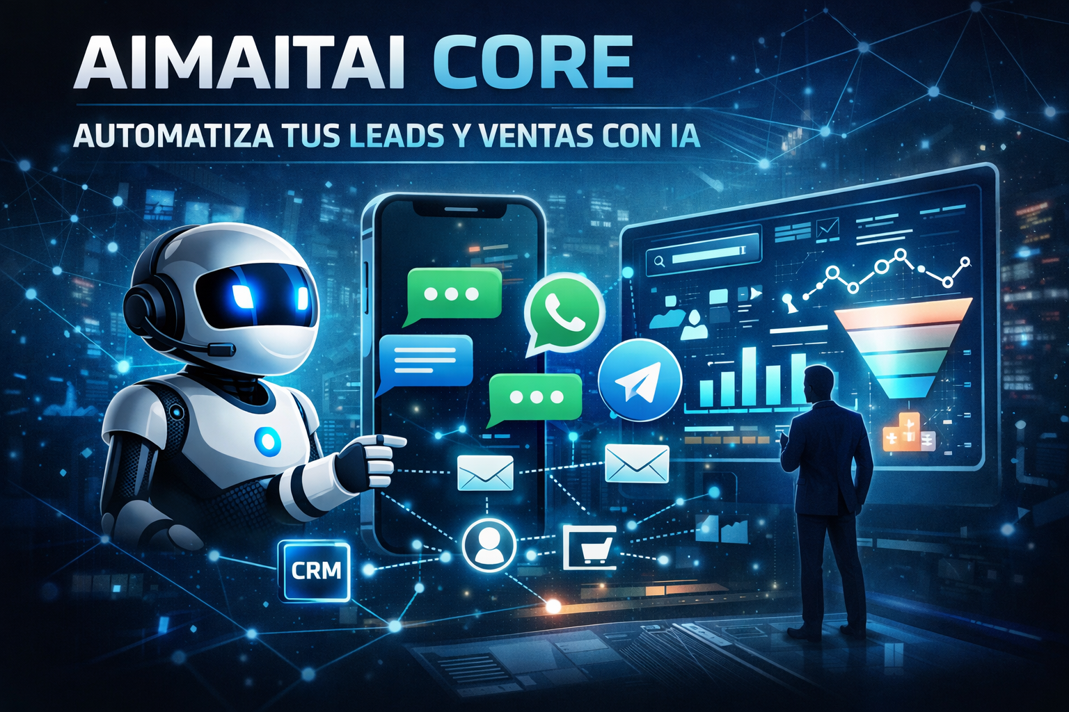 AIMAITAI CORE: IA para automatizar leads, WhatsApp y ventas en negocios
